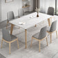 Ensemble de salle à manger contemporain, table à manger rectangulaire avec chaises rembourrées, 1/2/5/7 pièces