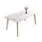 Ensemble de salle à manger contemporain, table à manger rectangulaire avec chaises rembourrées, 1/2/5/7 pièces