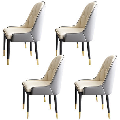 Nordic Glam Rectangle Sintered Stone Table Set 1/4/5/7 Pieces Dining Set 4 Beige Chairs Clearhalo 'Dining Room Sets' 'Dining Tables & Seating' 'dining_room_set' 'furn' 'furn_dining_room_set' 'Furniture' 'Kitchen & Dining Furniture' 5726369