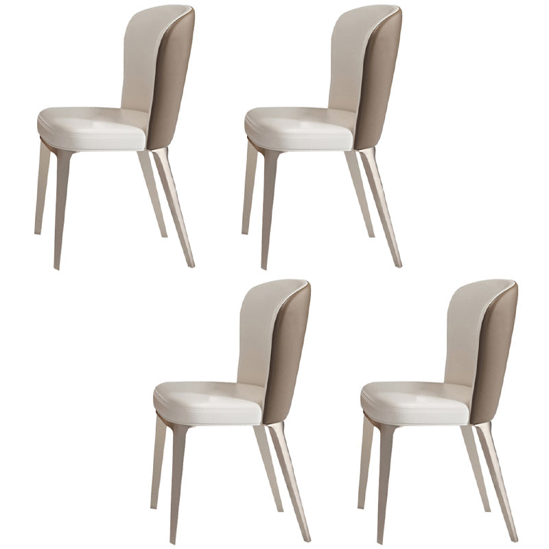 Modern Round Sintered Stone Table Set 1/4/5/7/9 Pieces Dining Set 4 White Chairs Clearhalo 'Dining Room Sets' 'Dining Tables & Seating' 'dining_room_set' 'furn' 'furn_dining_room_set' 'Furniture' 'Kitchen & Dining Furniture' 5726390