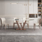 Nordic Glam Rectangle Sintered Stone Table Set 1/2/5/6 Pieces Dining Set 5 Pieces: Table, 4 Chairs Clearhalo 'Dining Room Sets' 'Dining Tables & Seating' 'dining_room_set' 'furn' 'furn_dining_room_set' 'Furniture' 'Kitchen & Dining Furniture' 5726403