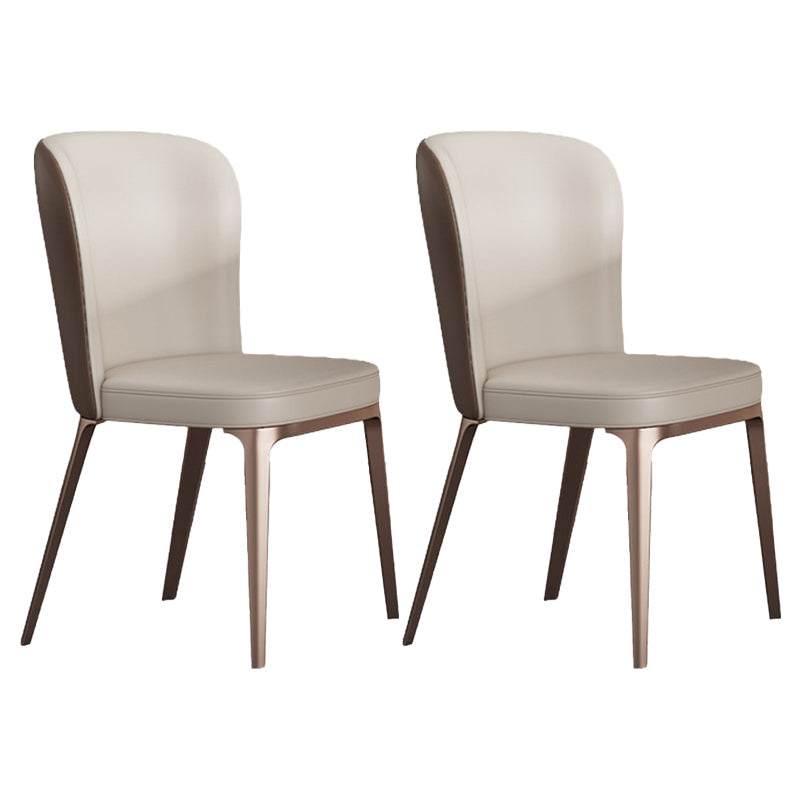 Nordic Glam Rectangle Sintered Stone Table Set 1/2/5/6 Pieces Dining Set 2 Beige Chairs Clearhalo 'Dining Room Sets' 'Dining Tables & Seating' 'dining_room_set' 'furn' 'furn_dining_room_set' 'Furniture' 'Kitchen & Dining Furniture' 5726404