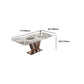 Nordic Glam Rectangle Sintered Stone Table Set 1/2/5/6 Pieces Dining Set Clearhalo 'Dining Room Sets' 'Dining Tables & Seating' 'dining_room_set' 'furn' 'furn_dining_room_set' 'Furniture' 'Kitchen & Dining Furniture' 5726417