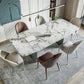 Rectangle Dining Table Set 1/4/7 Pcs Stone Dining Table with Upholstered Chairs Clearhalo 'Dining Room Sets' 'Dining Tables & Seating' 'dining_room_set' 'furn' 'furn_dining_room_set' 'Furniture' 'Kitchen & Dining Furniture' 5726420