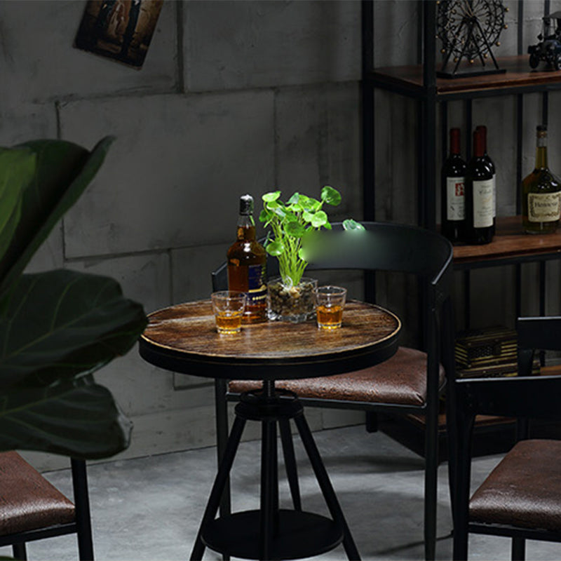 Moderne stijl ronde massief houten dinerset 1/2/3/4/5 stukken eetgelegenheid set