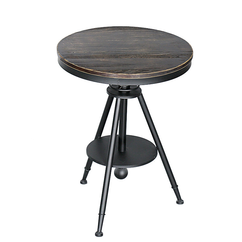 Moderne stijl ronde massief houten dinerset 1/2/3/4/5 stukken eetgelegenheid set