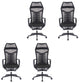 Mesh Office Desk Chair High Back Black Office Chair with Arms Contemporary Chair 4 Piece Set Nylon Sponge Clearhalo 'furn' 'furn_office_chair' 'Furniture' 'Office Chairs' 'Office Furniture' 'office_chair' 5726626