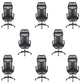 Mesh Office Desk Chair High Back Black Office Chair with Arms Contemporary Chair 8 Piece Set Nylon Sponge Clearhalo 'furn' 'furn_office_chair' 'Furniture' 'Office Chairs' 'Office Furniture' 'office_chair' 5726631