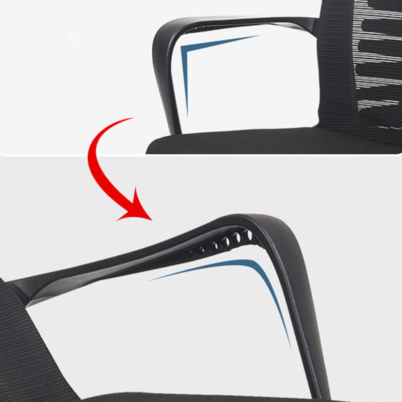 Mesh Office Desk Chair High Back Black Office Chair with Arms Contemporary Chair Clearhalo 'furn' 'furn_office_chair' 'Furniture' 'Office Chairs' 'Office Furniture' 'office_chair' 5726636