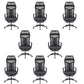 Mesh Office Desk Chair High Back Black Office Chair with Arms Contemporary Chair 8 Piece Set Nylon Foam Mesh Clearhalo 'furn' 'furn_office_chair' 'Furniture' 'Office Chairs' 'Office Furniture' 'office_chair' 5726639