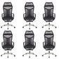 Mesh Office Desk Chair High Back Black Office Chair with Arms Contemporary Chair 6 Piece Set Stainless Steel Sponge Clearhalo 'furn' 'furn_office_chair' 'Furniture' 'Office Chairs' 'Office Furniture' 'office_chair' 5726643