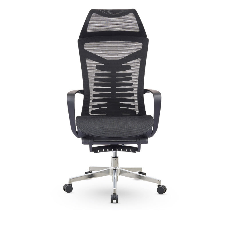 Mesh Office Desk Chair High Back Black Office Chair with Arms Contemporary Chair 1 Piece Stainless Steel Foam Mesh Clearhalo 'furn' 'furn_office_chair' 'Furniture' 'Office Chairs' 'Office Furniture' 'office_chair' 5726645
