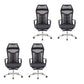 Mesh Office Desk Chair High Back Black Office Chair with Arms Contemporary Chair 4 Piece Set Stainless Steel Foam Mesh Clearhalo 'furn' 'furn_office_chair' 'Furniture' 'Office Chairs' 'Office Furniture' 'office_chair' 5726647
