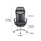 Mesh Office Desk Chair High Back Black Office Chair with Arms Contemporary Chair Clearhalo 'furn' 'furn_office_chair' 'Furniture' 'Office Chairs' 'Office Furniture' 'office_chair' 5726653