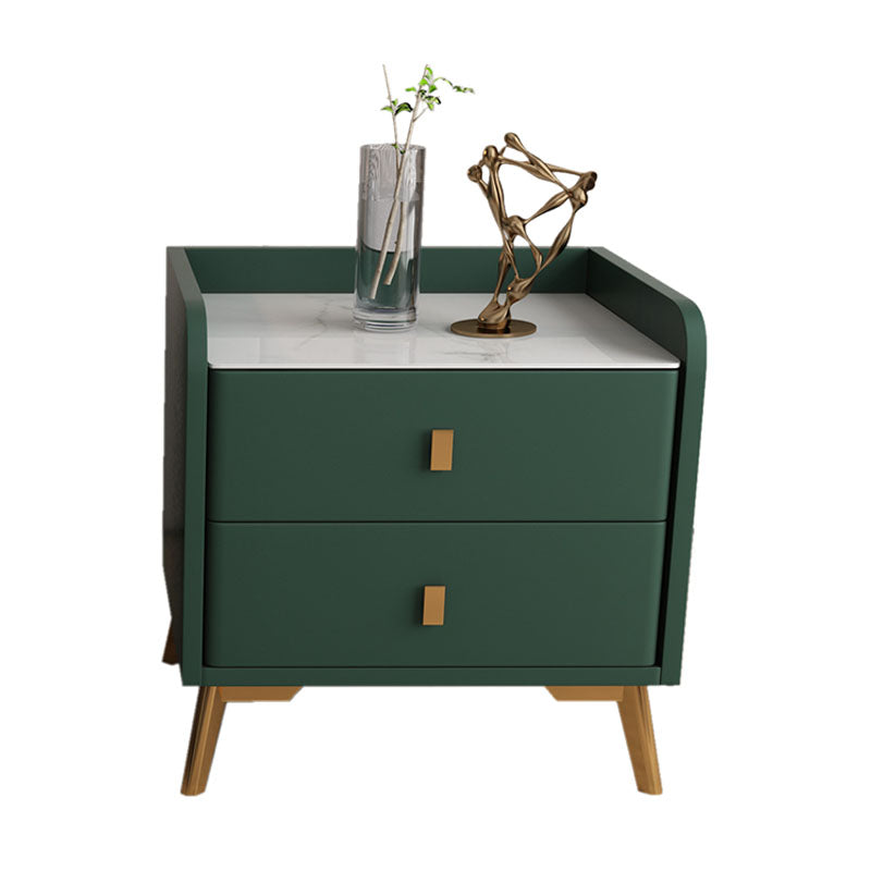 2ドロワーナイトスタンド14 "w寝室用の閉じた閉じたストレージナイトテーブル