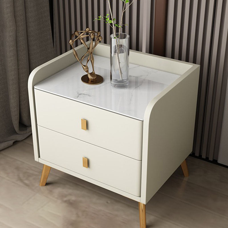 2ドロワーナイトスタンド14 "w寝室用の閉じた閉じたストレージナイトテーブル