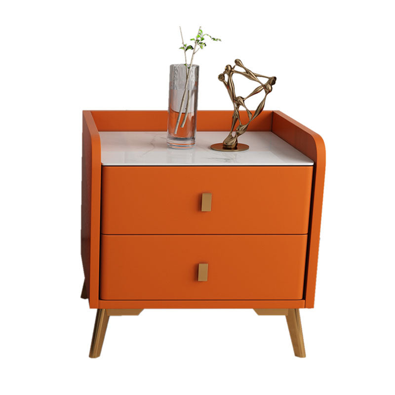 2ドロワーナイトスタンド14 "w寝室用の閉じた閉じたストレージナイトテーブル