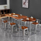 Industrial Dining Set 1/2/3/5 Pcs Kitchen Table and Chairs with Metal Frame Clearhalo 'Dining Room Sets' 'Dining Tables & Seating' 'dining_room_set' 'furn' 'furn_dining_room_set' 'Furniture' 'Kitchen & Dining Furniture' 5726708