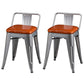 Industrial Dining Set 1/2/3/5 Pcs Kitchen Table and Chairs with Metal Frame 2 Light Brown Chairs Clearhalo 'Dining Room Sets' 'Dining Tables & Seating' 'dining_room_set' 'furn' 'furn_dining_room_set' 'Furniture' 'Kitchen & Dining Furniture' 5726715
