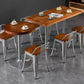 Industrial Dining Set 1/2/3/5 Pcs Kitchen Table and Chairs with Metal Frame Clearhalo 'Dining Room Sets' 'Dining Tables & Seating' 'dining_room_set' 'furn' 'furn_dining_room_set' 'Furniture' 'Kitchen & Dining Furniture' 5726721