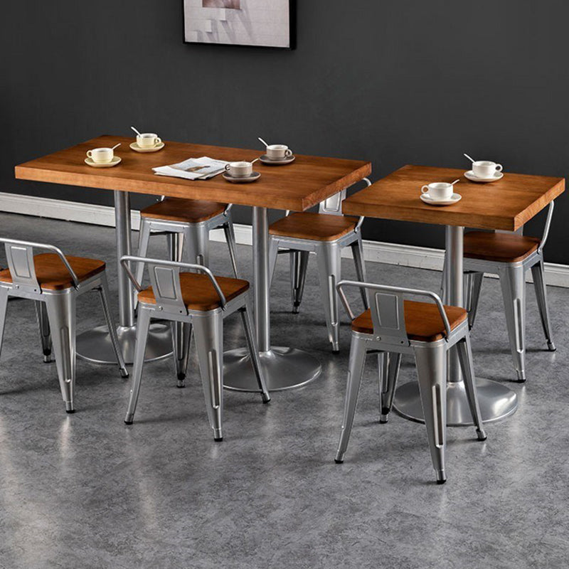 Industrial Dining Set 1/2/3/5 Pcs Kitchen Table and Chairs with Metal Frame Clearhalo 'Dining Room Sets' 'Dining Tables & Seating' 'dining_room_set' 'furn' 'furn_dining_room_set' 'Furniture' 'Kitchen & Dining Furniture' 5726724