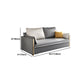 Moderne vierkante armbank Bed Gray Faux Lederen bank met opslag
