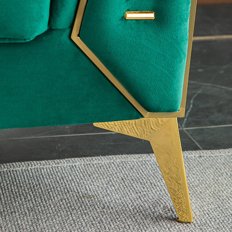 Tuxedo Arm Sofa 2/3-Seater Contemporary Tufted Velvet Sofa - 30.7" H