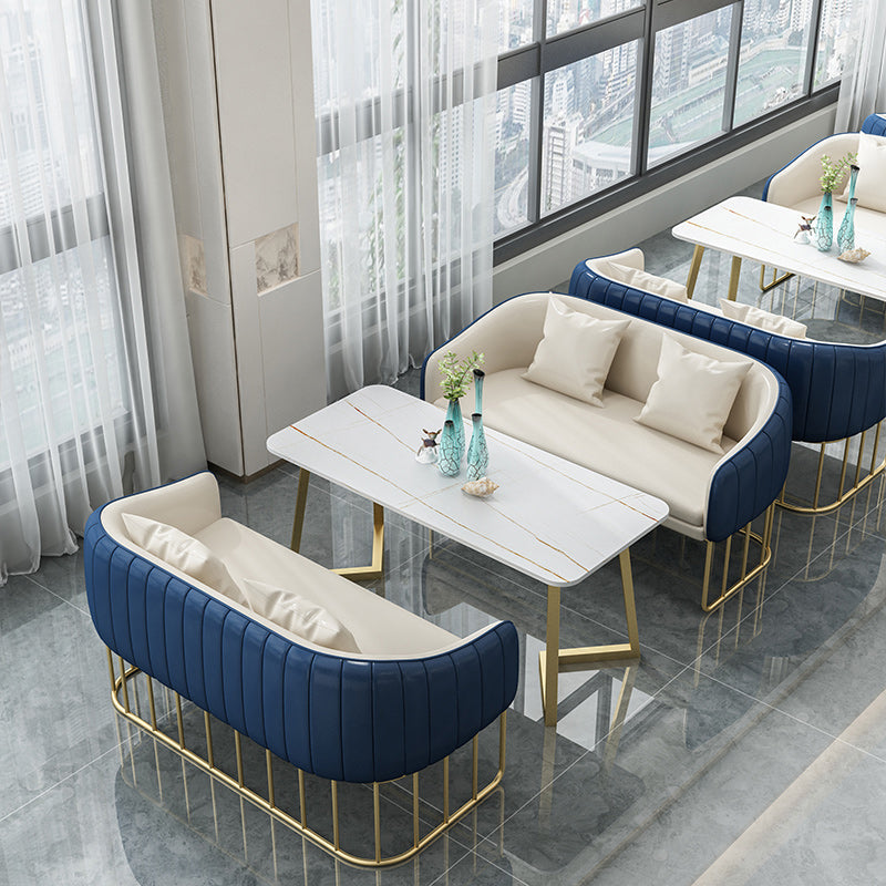 Divano di divano resistente al braccio in pelle in pelle finta per soggiorno