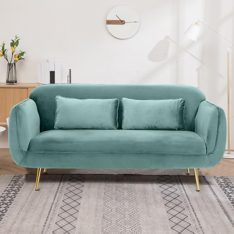 Canapa de bras carré de velours de 30,70 "de large avec dos serré pour le salon