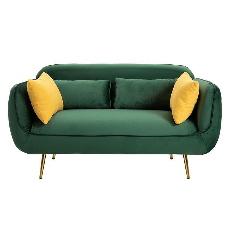 Canapa de bras carré de velours de 30,70 "de large avec dos serré pour le salon