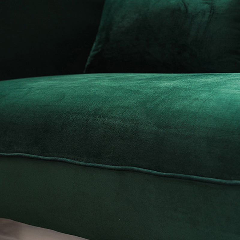 Canapa de bras carré de velours de 30,70 "de large avec dos serré pour le salon