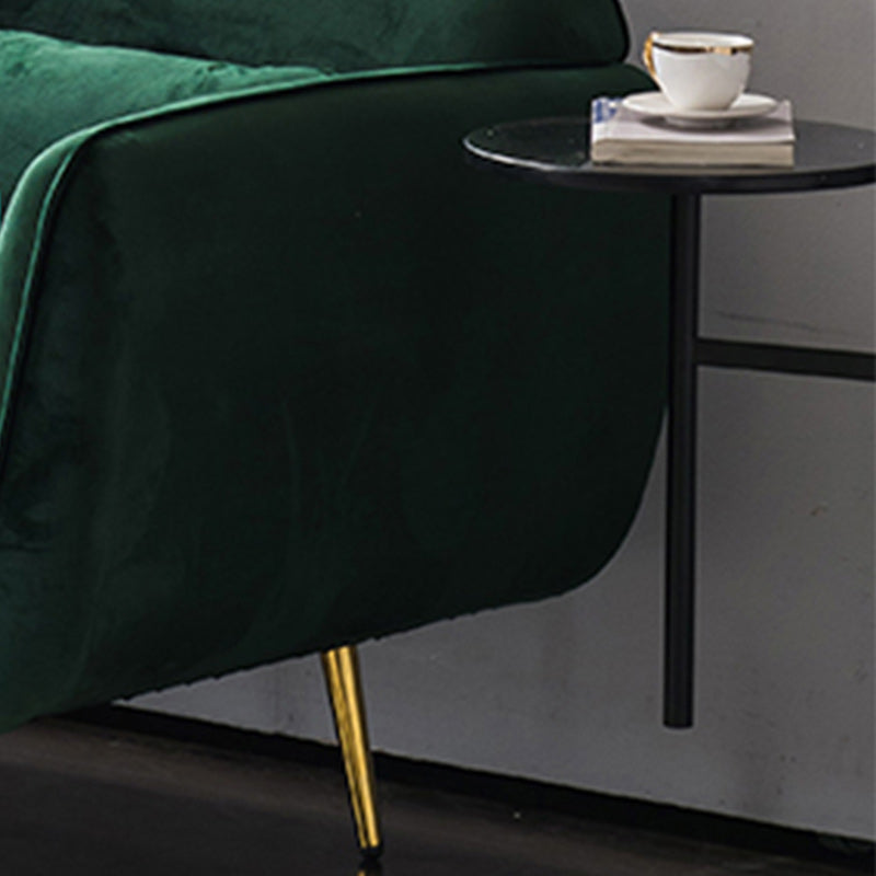 Canapa de bras carré de velours de 30,70 "de large avec dos serré pour le salon