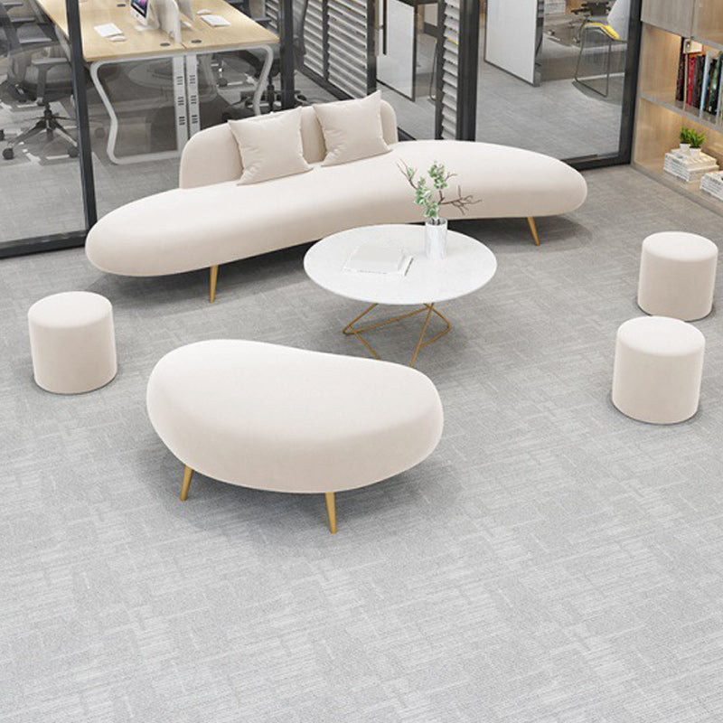 37,40 "breites gebogenes Sofa zeitgenössisches samtloses armloses Sofa für Wohnzimmer