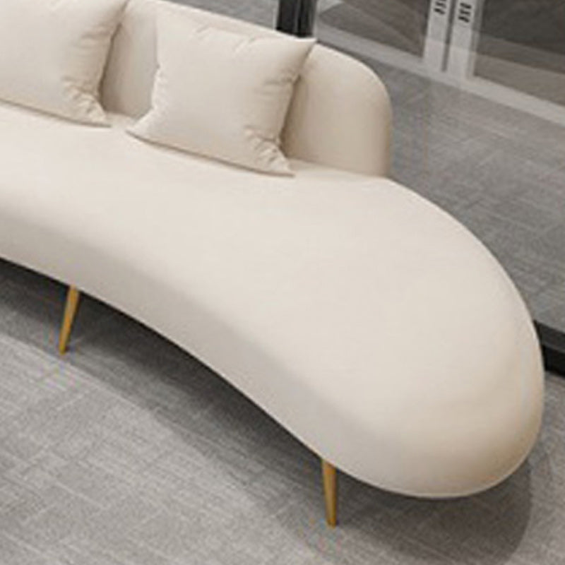 37,40 "breites gebogenes Sofa zeitgenössisches samtloses armloses Sofa für Wohnzimmer