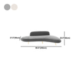 37,40 "breites gebogenes Sofa zeitgenössisches samtloses armloses Sofa für Wohnzimmer