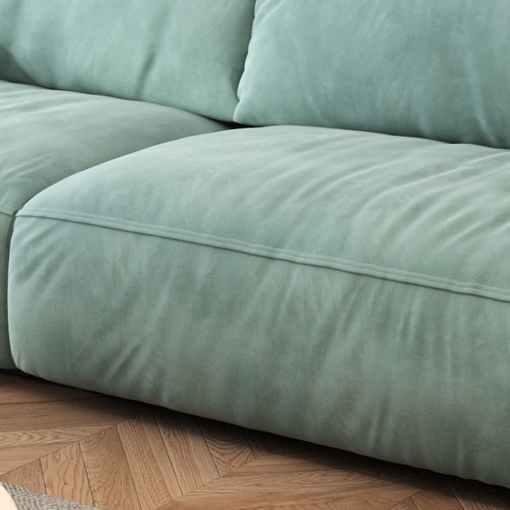 Modernismus Kissen Top Arm Arm Sofa 41,34-in D Leder Down Fill Sofa