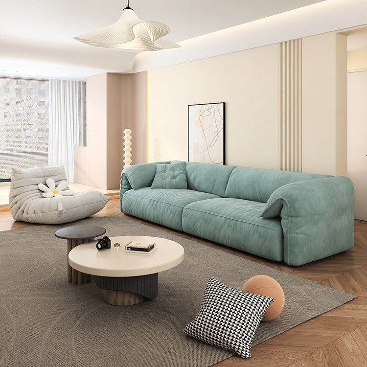 Modernismus Kissen Top Arm Arm Sofa 41,34-in D Leder Down Fill Sofa