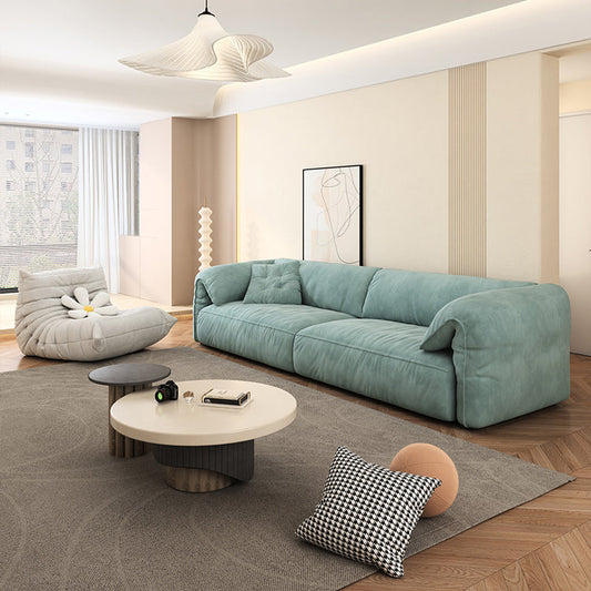 Modernismus Kissen Top Arm Arm Sofa 41,34-in D Leder Down Fill Sofa