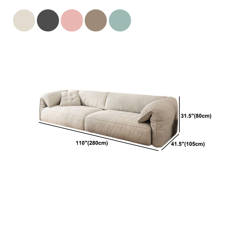 Modernismus Kissen Top Arm Arm Sofa 41,34-in D Leder Down Fill Sofa