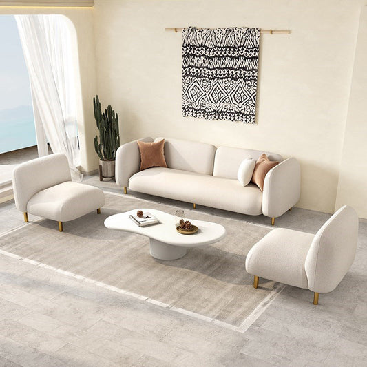 Moderne stijl faux lederen sofa vierkante arm tuxedo woonkamer bank met messing benen