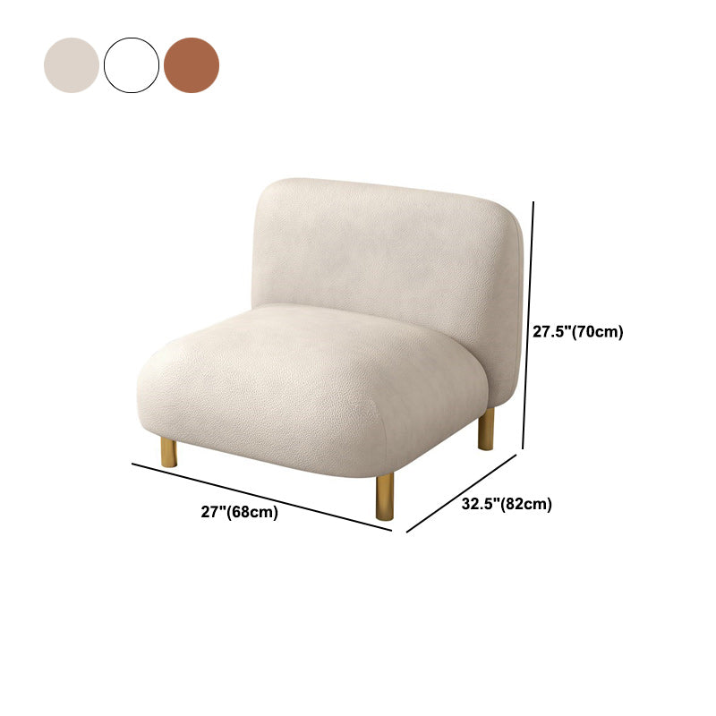 モダンスタイルのフェイクレザーソファスクエアアームタキシードリビングルームソファーの真鍮製の脚