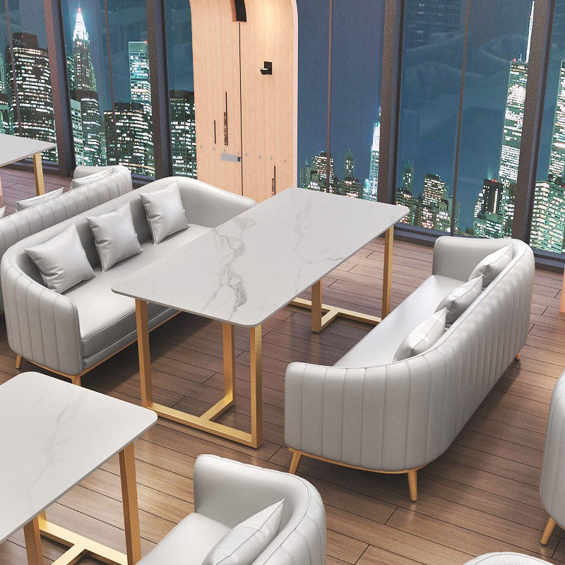 Hedendaagse hellende armbank 29.53 "H Single Cushion Sofa met kussens