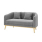 Hedendaagse hellende armbank 29.53 "H Single Cushion Sofa met kussens