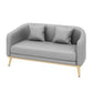 Hedendaagse hellende armbank 29.53 "H Single Cushion Sofa met kussens