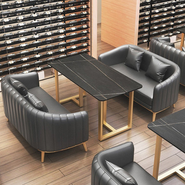 Hedendaagse hellende armbank 29.53 "H Single Cushion Sofa met kussens