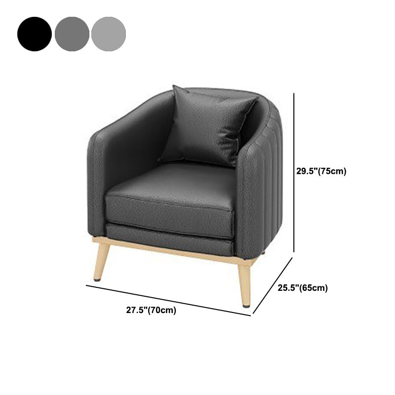 Hedendaagse hellende armbank 29.53 "H Single Cushion Sofa met kussens