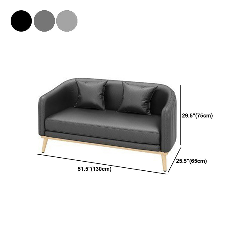 Hedendaagse hellende armbank 29.53 "H Single Cushion Sofa met kussens
