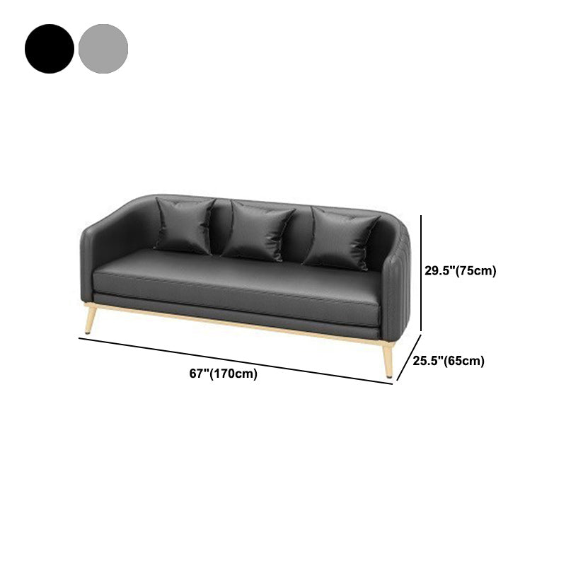 Hedendaagse hellende armbank 29.53 "H Single Cushion Sofa met kussens