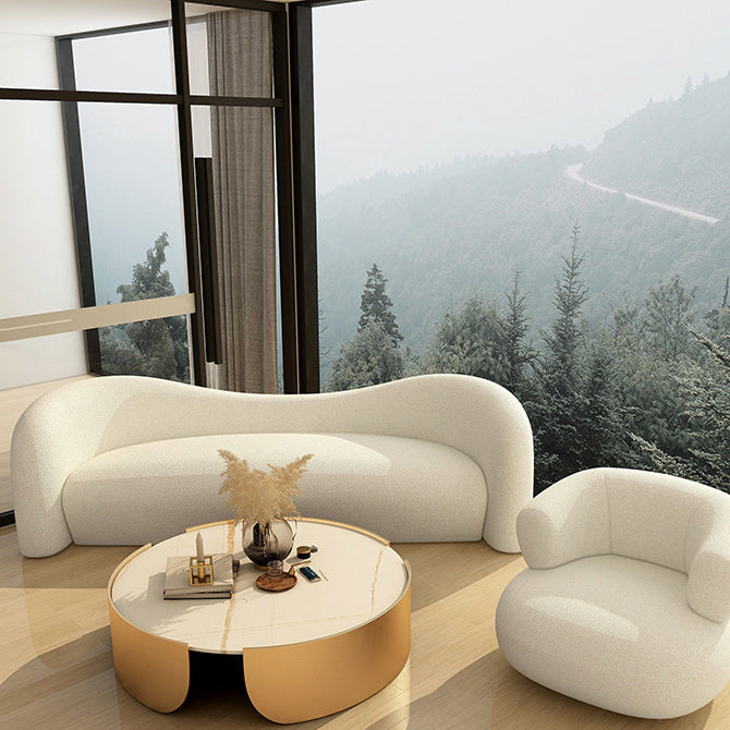 Contemporary Wool Curved Sofa Modern Sloped Arm Sofa for Living Room Clearhalo 'furn' 'furn_sofas' 'Furniture' 'Living Room Furniture' 'Sofa' 'sofas' 5726985