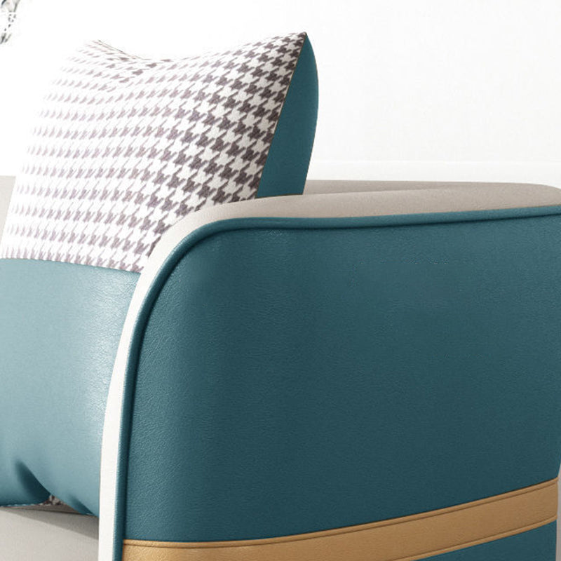 Moderne stijl bankimitatie lederen spons gestoffeerd omvergeworpen leunstoel sofa bed